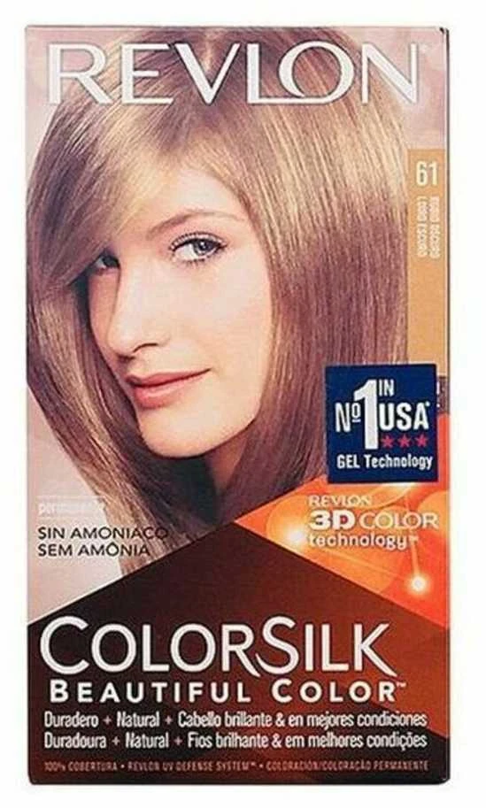 Plaukų dažai "Revlon Colorsilk" be amoniako 61 tamsiai šviesi spalva