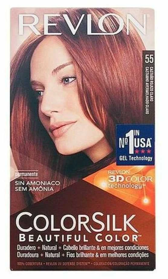 Plaukų dažai "Revlon Colorsilk" be amoniako 55 Šviesiai rausvai ruda