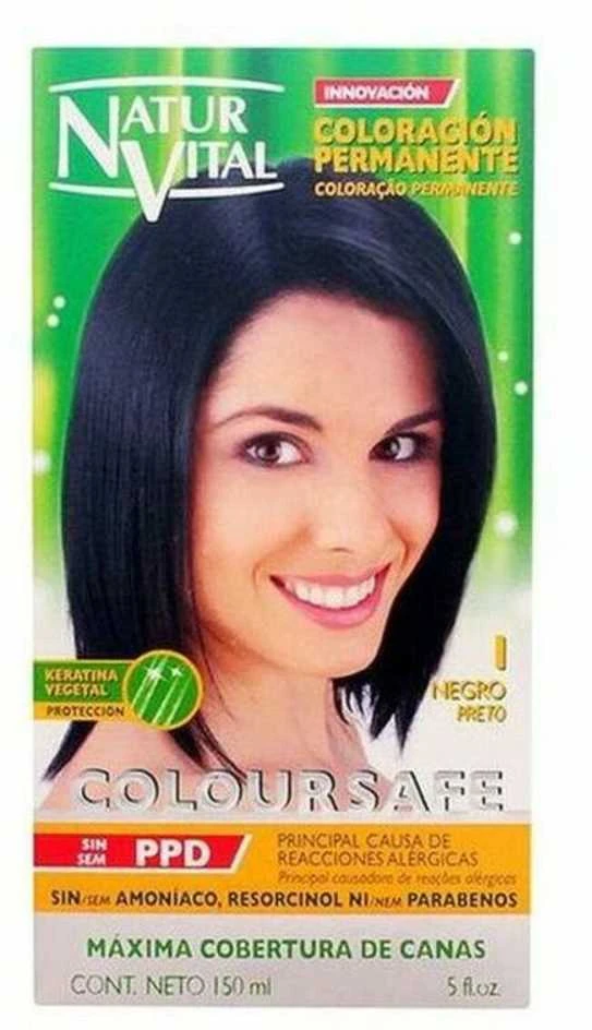 Naturaleza Y Vida Coloursafe Permanent Juodas Color 1 150ml Plaukų dažai