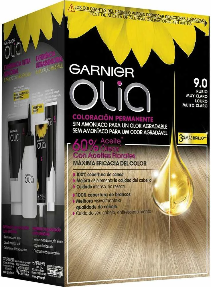 Garnier Olia 9.0 šviesių plaukų dažų dėžutė