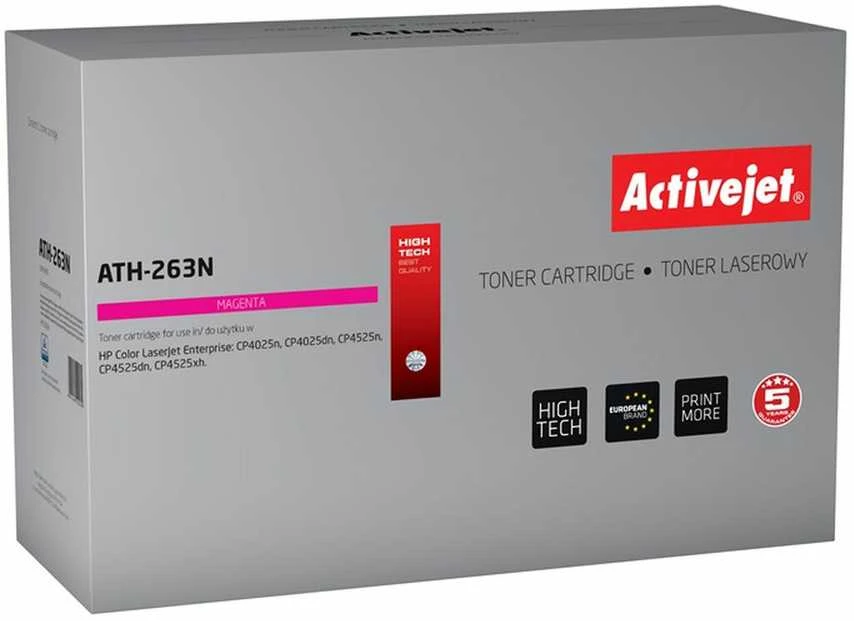 Activejet ATH-263N dažai (pakeitimas HP CE263A; Supreme; 11000 puslapių; rausvai raudona)