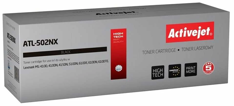 Toneris Activejet ATL-502NX (pakaitinis Lexmark 502X/50F2X00, Supreme, 10000 puslapių, juodas)