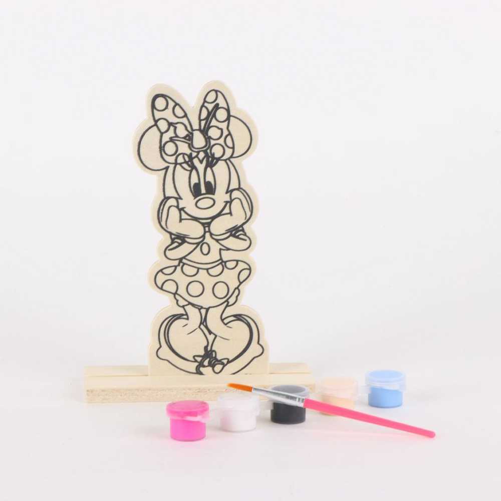 Dažoma medinė Disney Minnie figūrėlė
