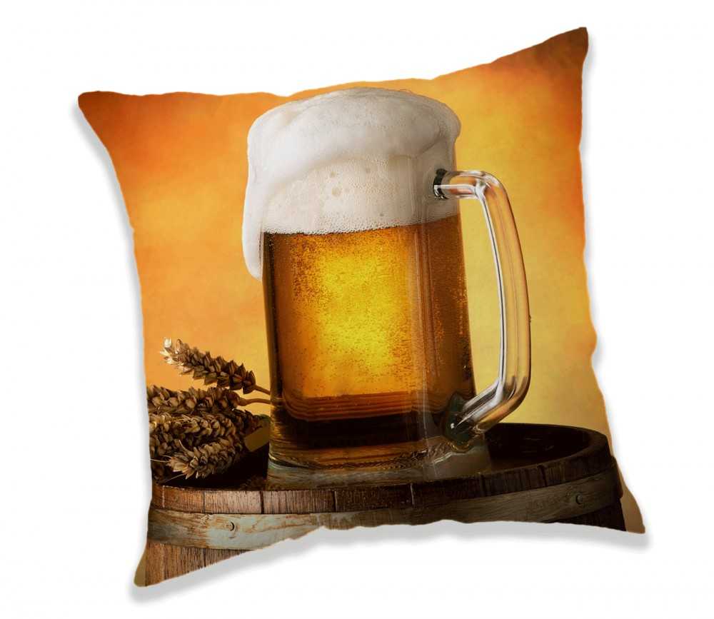 Poduszka dekoracyjna 40x40 Piwo kufel 9589 Cushion Beer młodzieżowa na prezent