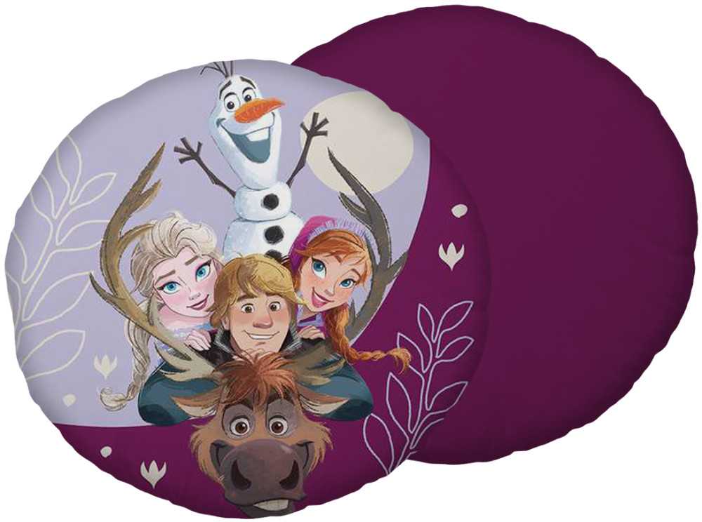 Poduszka dekoracyjna 40 cm Frozen Family 03 violetinė polarowa kształtka przytulanka