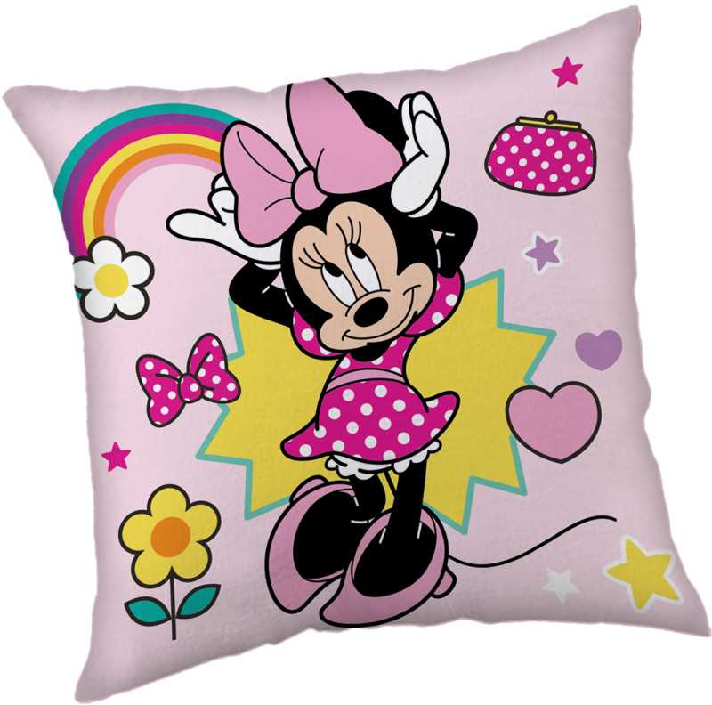 Poduszka dziecięca 40x40 Myszka Minie smile rožinė JF24