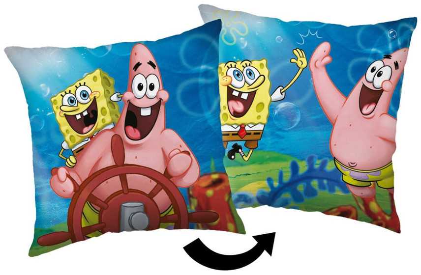 Poduszka dziecięca 40x40 Sponge Bob "Sea" mėlyna J24