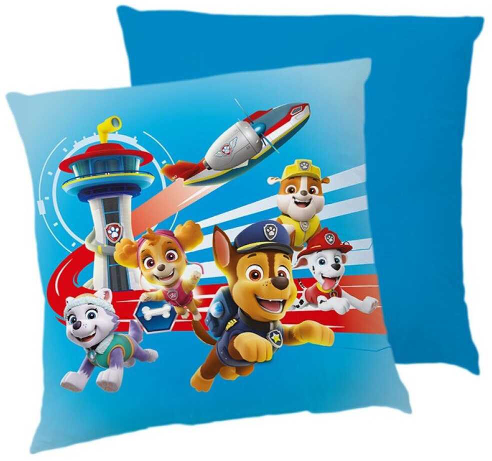 Dekoratyvinė pagalvėlė „Paw Patrol“ su nuimamu užvalkalu, 35x35 cm, aksominė