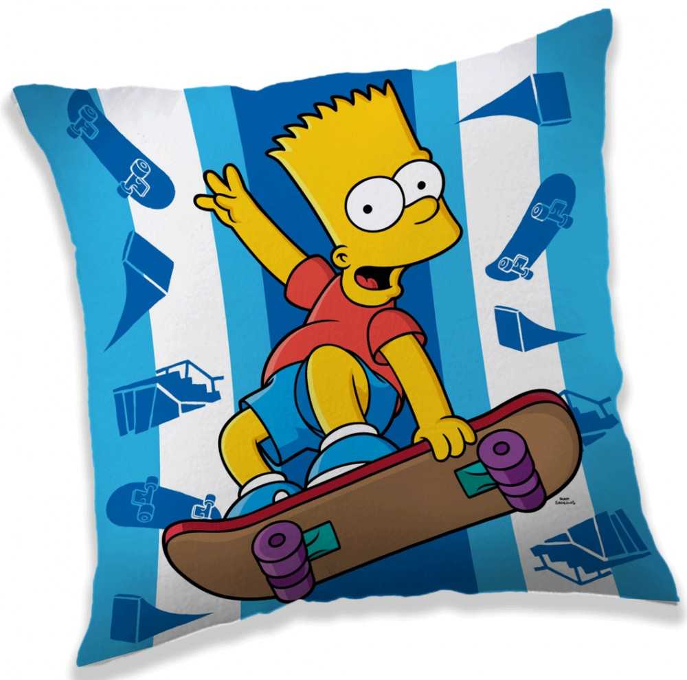 Poduszka dziecięca 40x40 Bart Simosons skater 3878