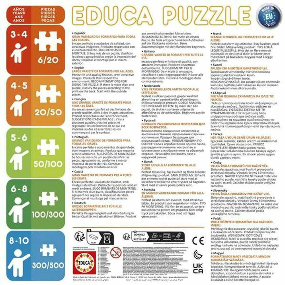EDUCA Medinė dėlionė Mėlyna