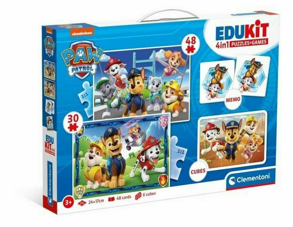 Clementoni Dėlionė Paw Patrol Edukit 4in1