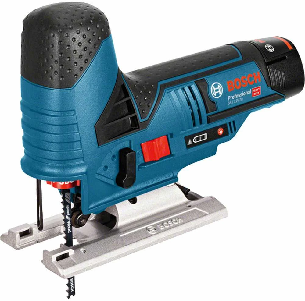 Akumuliatorinis siaurapjūklis Bosch GST 10,8V Li be akumuliatoriaus ir kroviklio