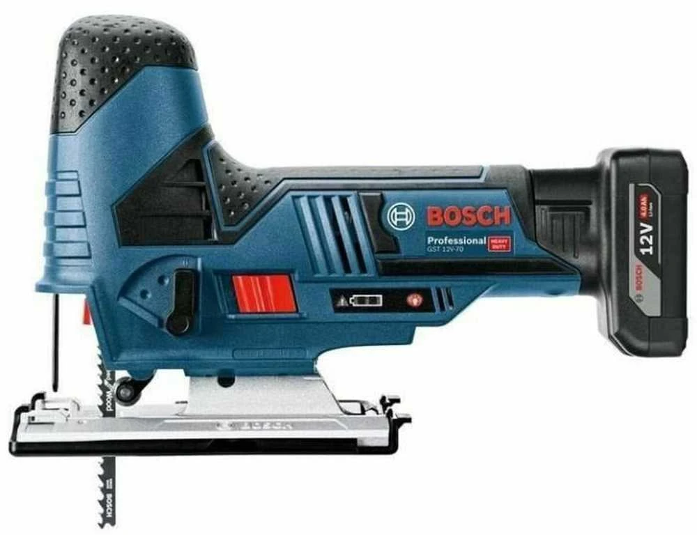 Akumuliatorinis siaurapjūklis Bosch GST 10,8V Li be akumuliatoriaus ir kroviklio