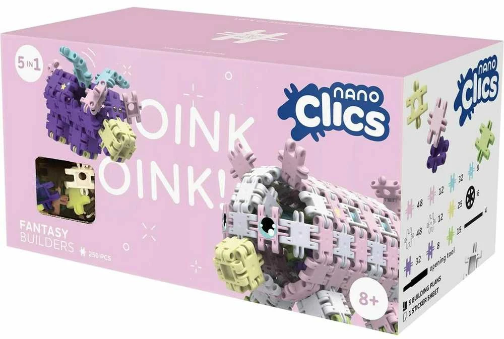 Clics toys Statybiniai kaladėlės „Nano Clics“ – „Fantasy Builders“ – 250 elementų (NC005)