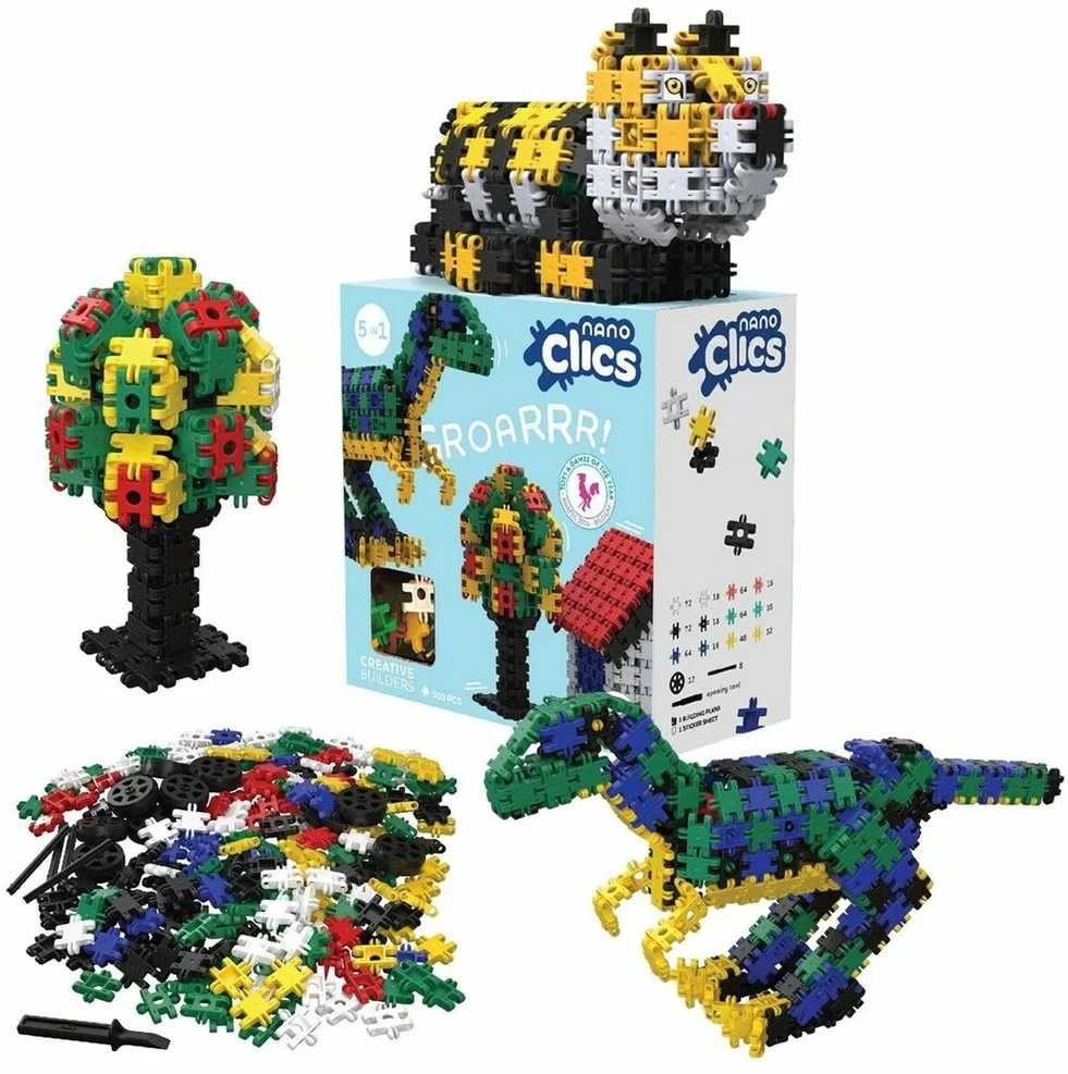 Clics toys Creative Statybiniai kaladėlės „Nano Clics“ – kūrybingi statybininkai – 500 elementų (NC003)
