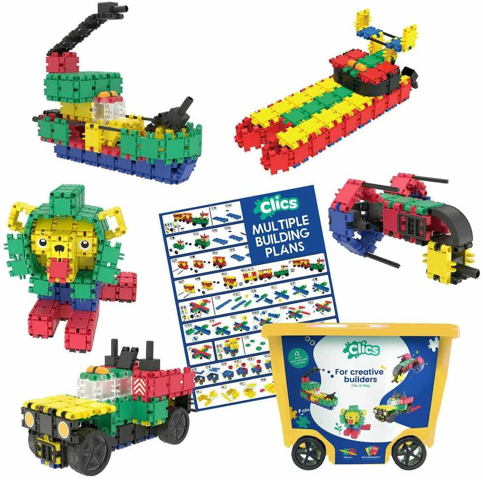 Clics toys Konstruktorius - CLICS 560 dalių daugiaspalvis