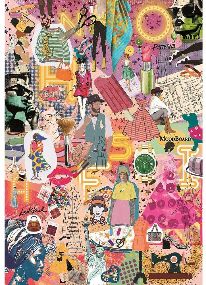 Dėlionė „Colour Design Fashion“, 1000 detalių, kompaktiška, „Clementoni“