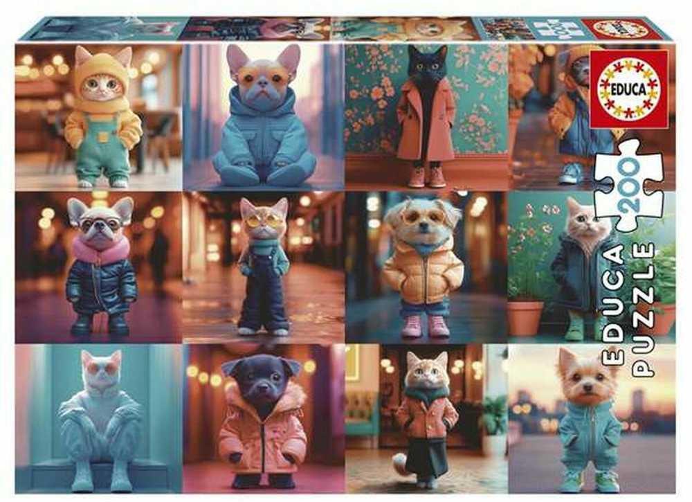 Dėlionė Educa 20219 Fashion Animals 200 Dalys