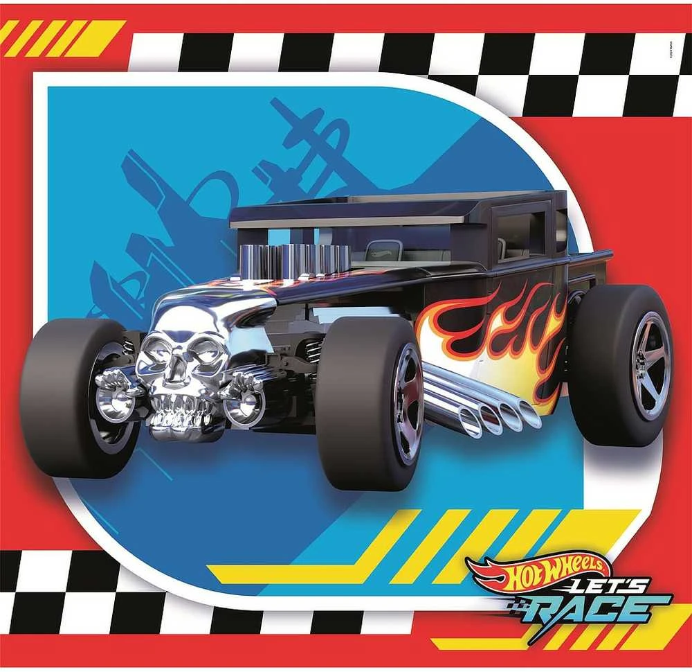 Clementoni Dėlionė 3x48 vnt. - Hot Wheels