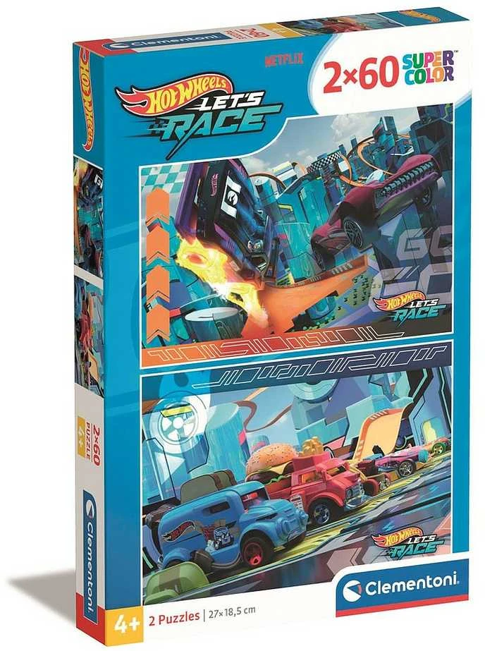 Clementoni Dėlionė 2x60 vnt. - HotWheels