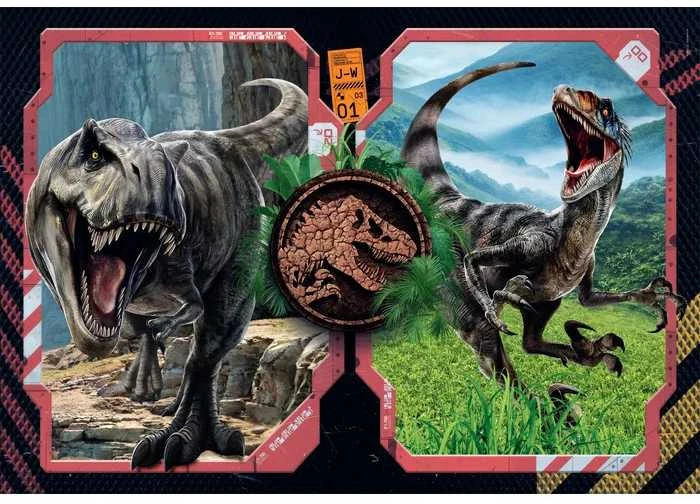 Clementoni Dėlionė 2x60 vnt. - Jurassic World
