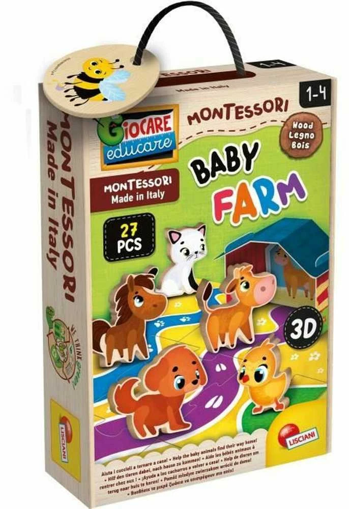 Lisciani LISCIANI MONTESSORI BABY WOOD DZIECIĘCA FARMA