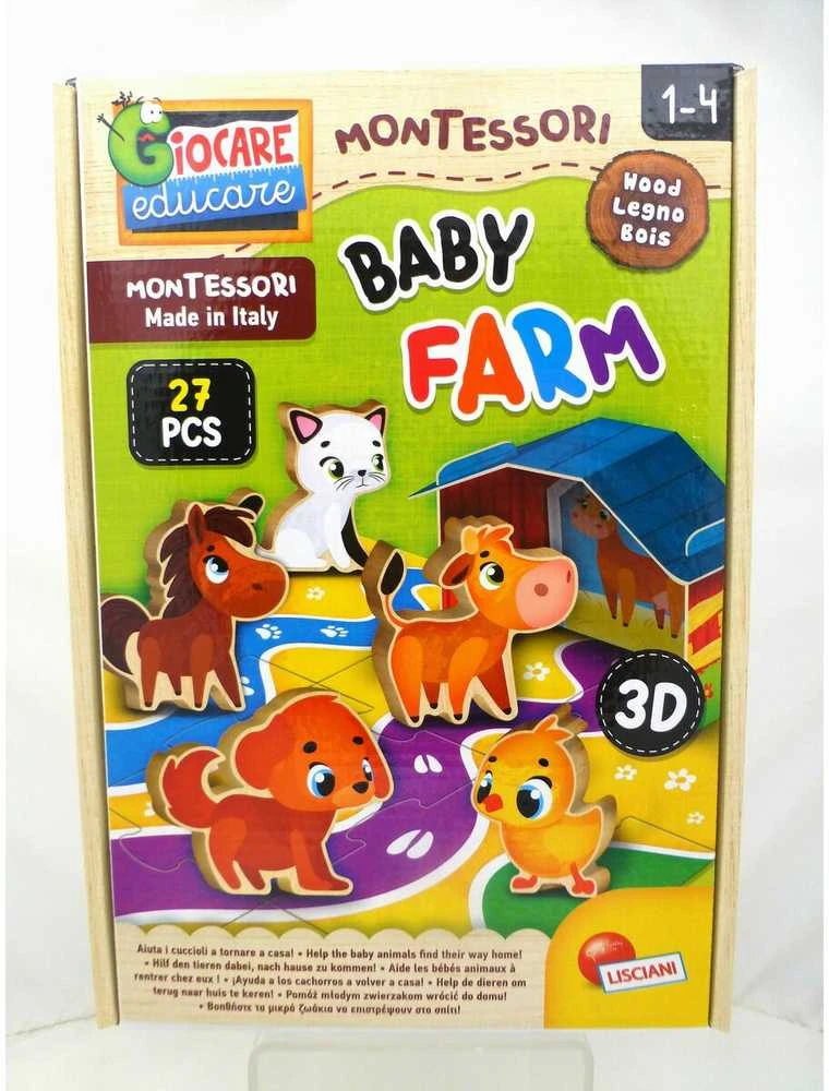 Lisciani LISCIANI MONTESSORI BABY WOOD DZIECIĘCA FARMA