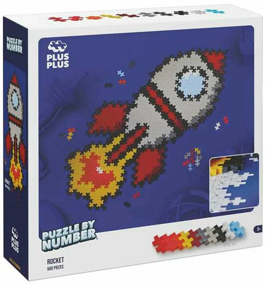 Plus Plus dėlionė pagal skaičius RAKETA, 500 det.