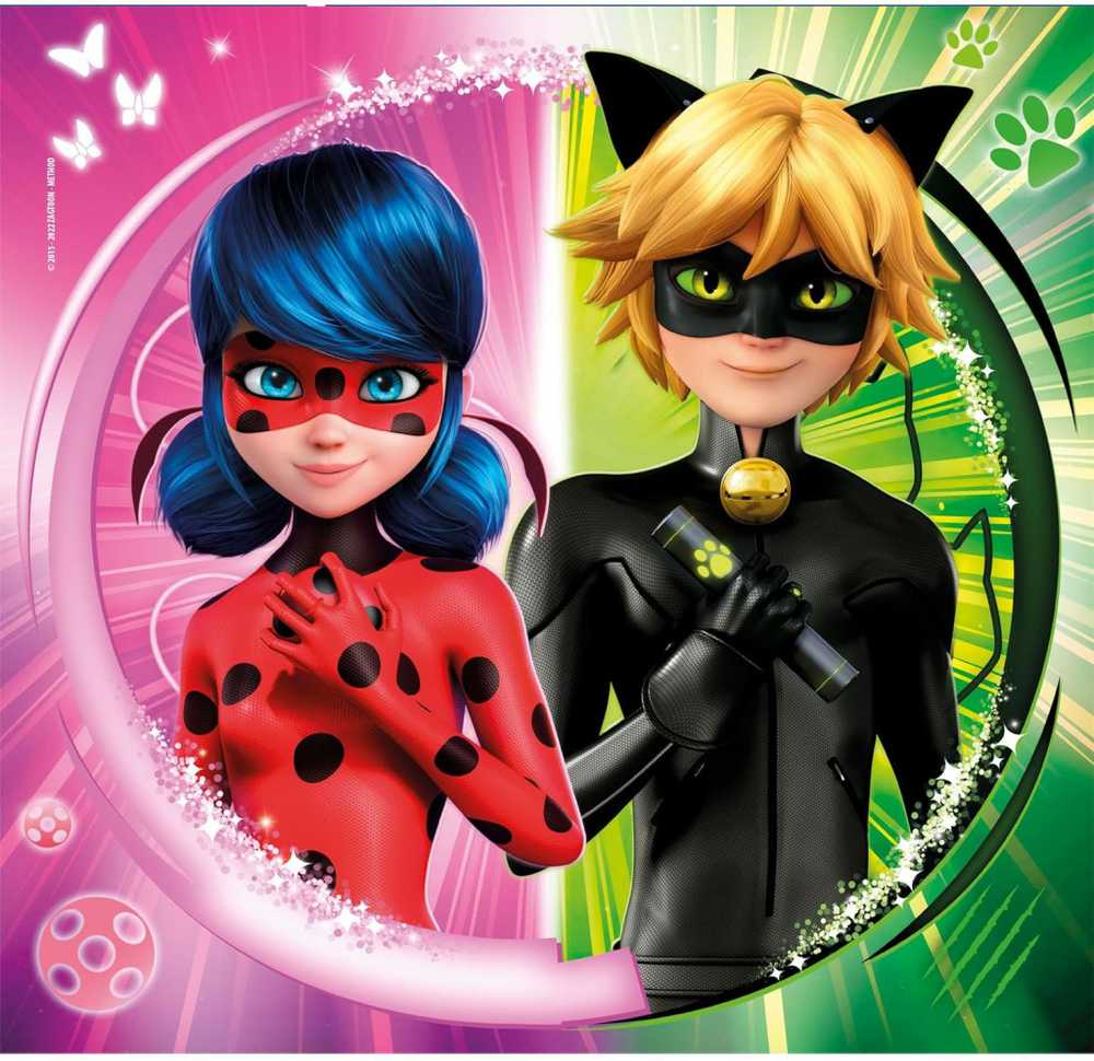 Dėlionė „Miraculous Ladybug Saviours“, 3x48 detalės, Clementoni