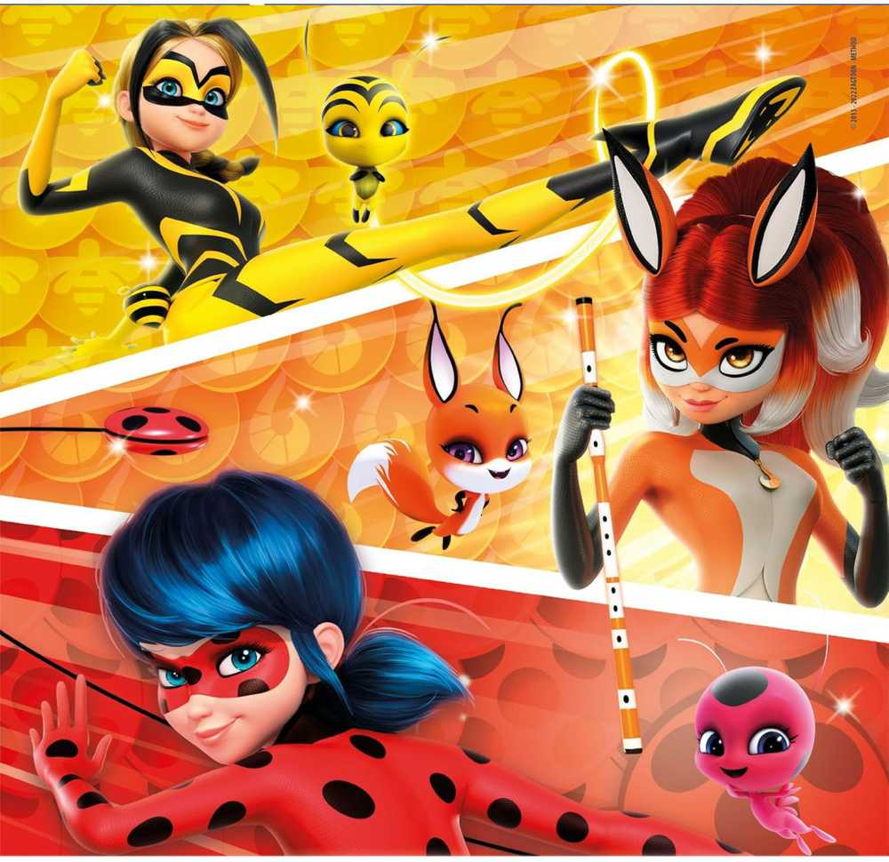 Dėlionė „Miraculous Ladybug Saviours“, 3x48 detalės, Clementoni