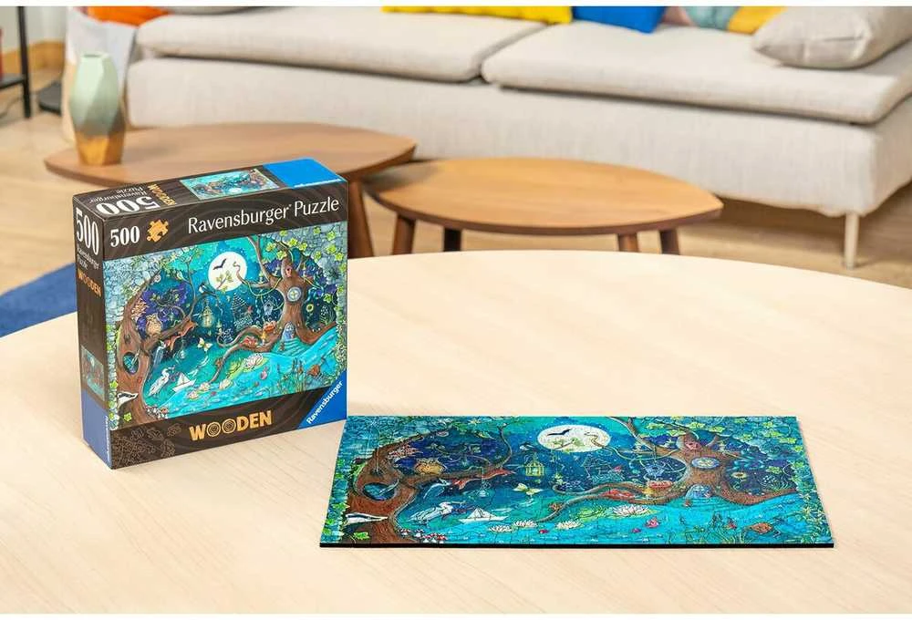 Ravensburger Medinė dėlionė 500 vnt. - Magiškas miškas