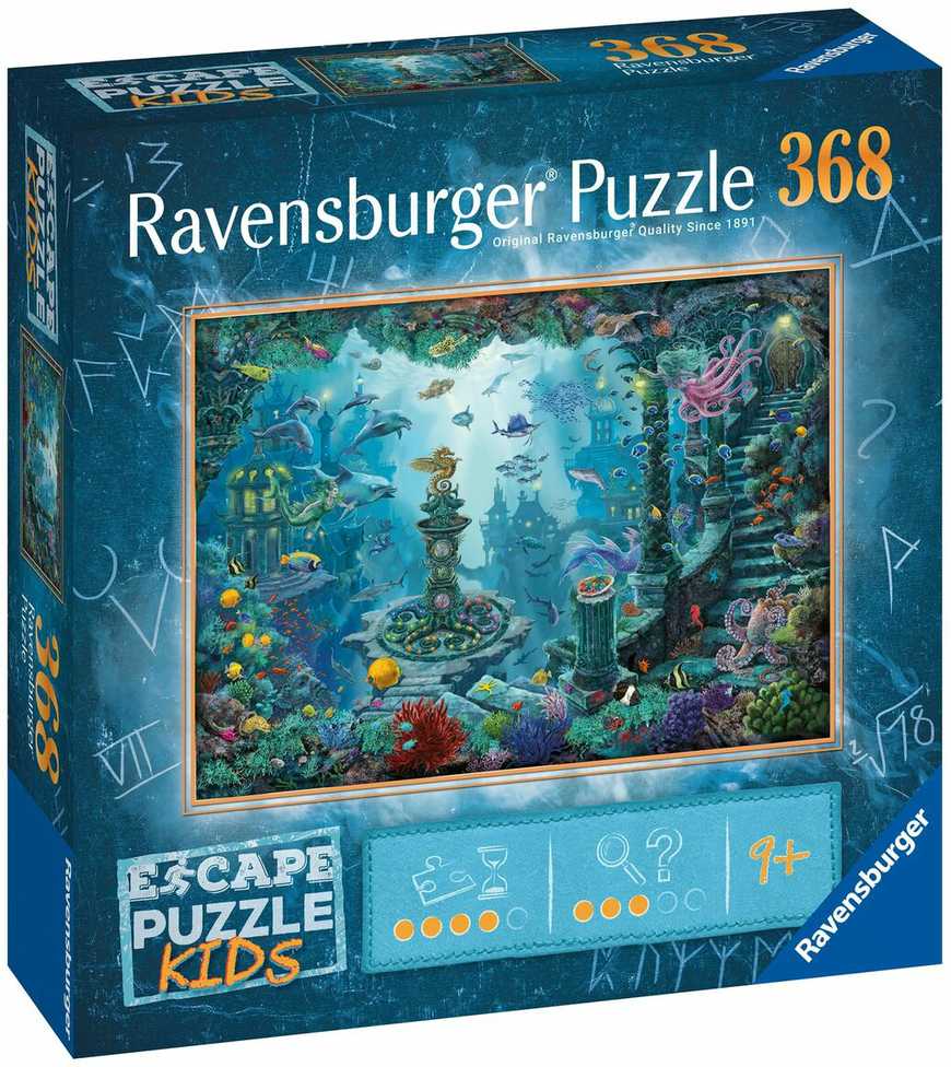 Ravensburger Escape Kids dėlionė „Povandeninė karalystė“, 368 det., nuo 9 m.