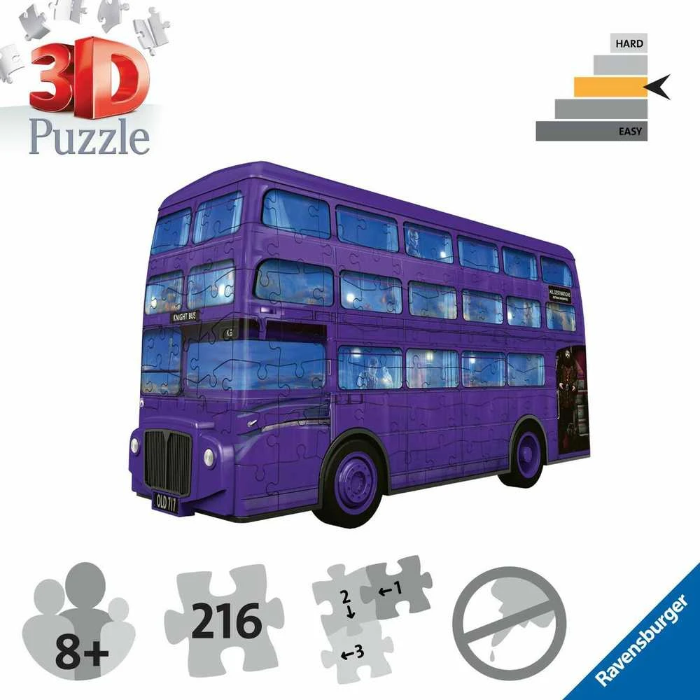 RAVENSBURGER 3D dėlionė Harry Potter Knight Bus, 216d., 11158
