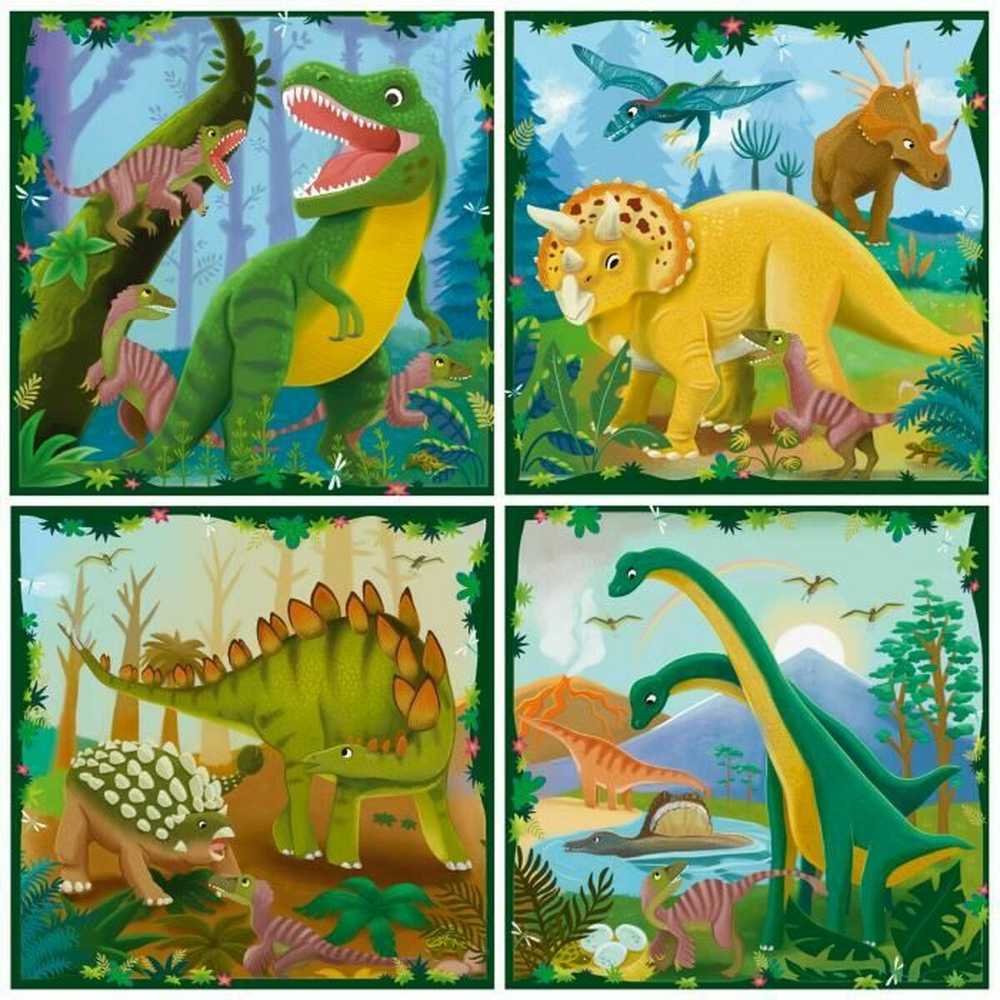 Ravensburger PuzzleUP! 4 dėlionės „Dinozaurai“, nuo 4 m.