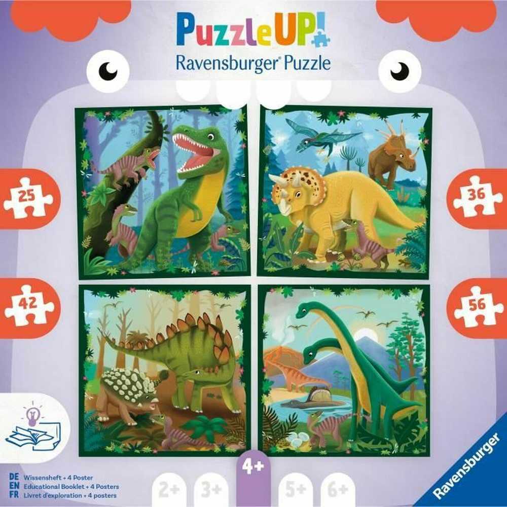 Ravensburger PuzzleUP! 4 dėlionės „Dinozaurai“, nuo 4 m.