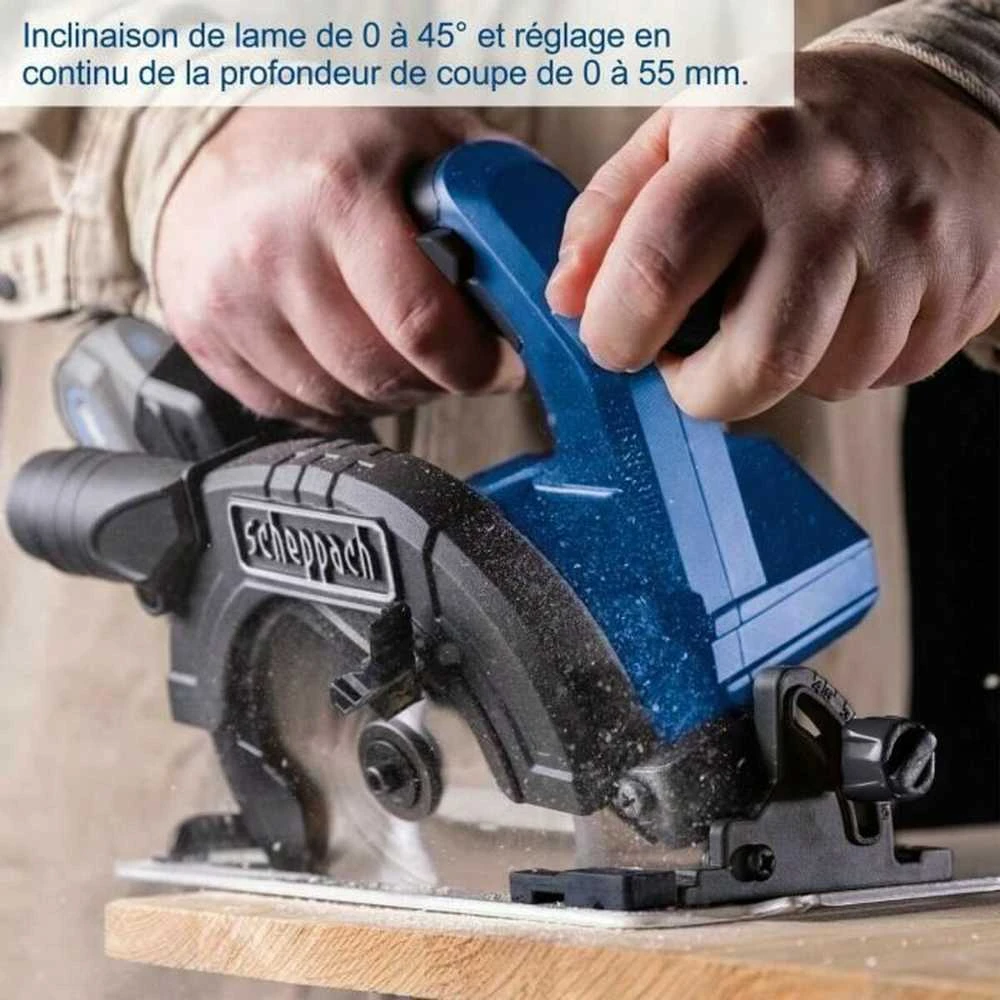 Akumuliatorinis diskinis pjūklas BC-HCS165-X 20V, korpusas, Scheppach