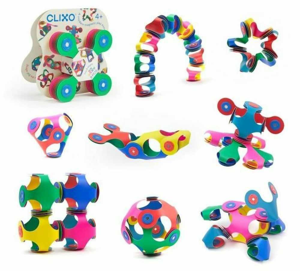 Clixo Tiny & Mighty magnetiniai blokeliai, spalvoti, 9 vnt, žaislas 4+