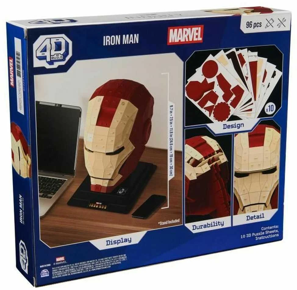 Spin Master MARVEL 4D dėlionė „Geležinio žmogaus šalmas“