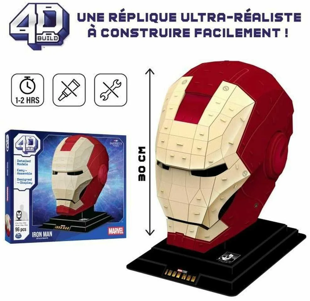 Spin Master MARVEL 4D dėlionė „Geležinio žmogaus šalmas“