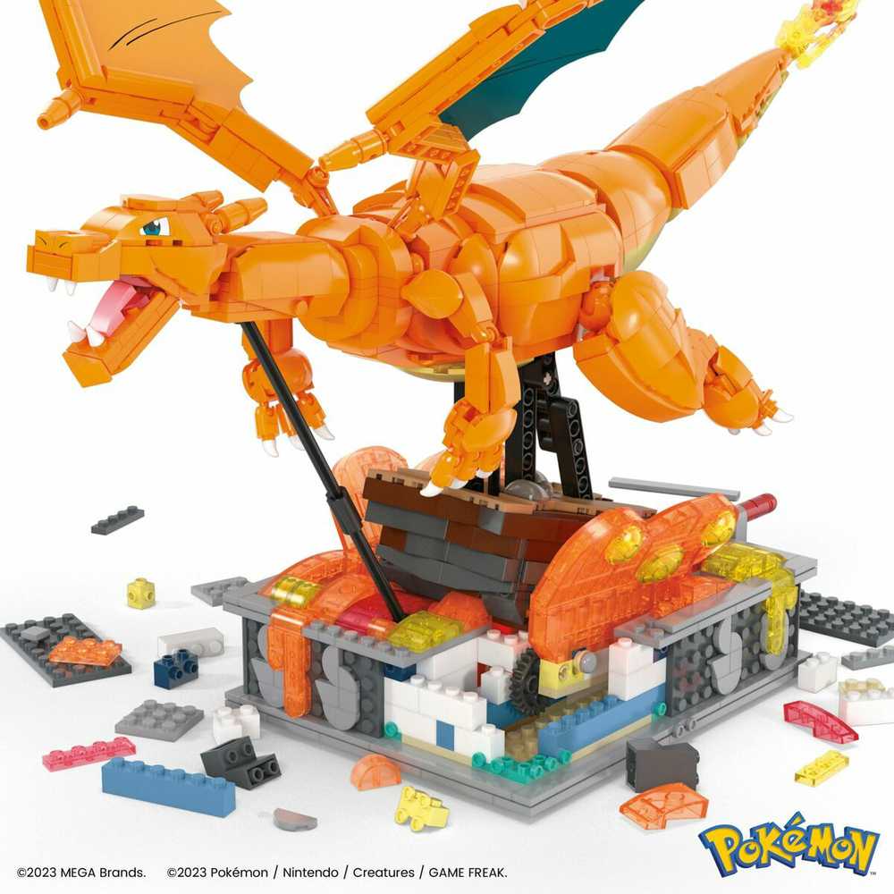 Mattel Mega Pokemon Mechaninis Charizard su judesys