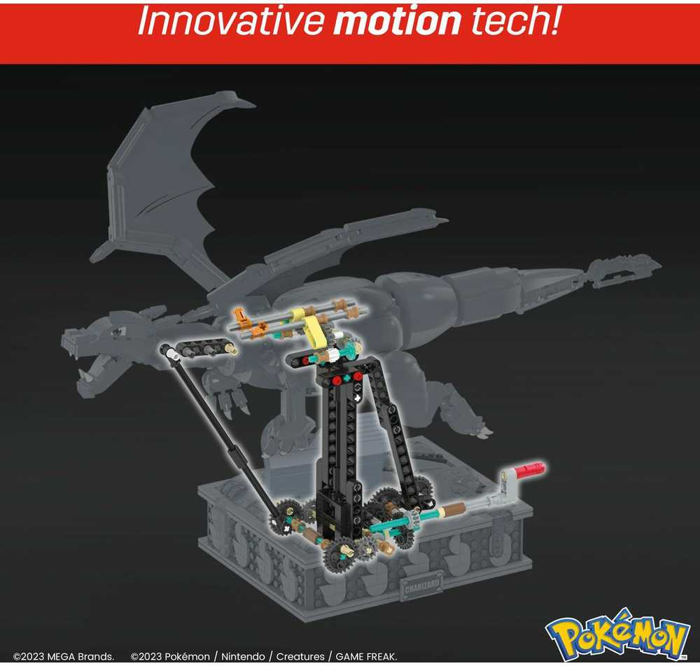 Mattel Mega Pokemon Mechaninis Charizard su judesys