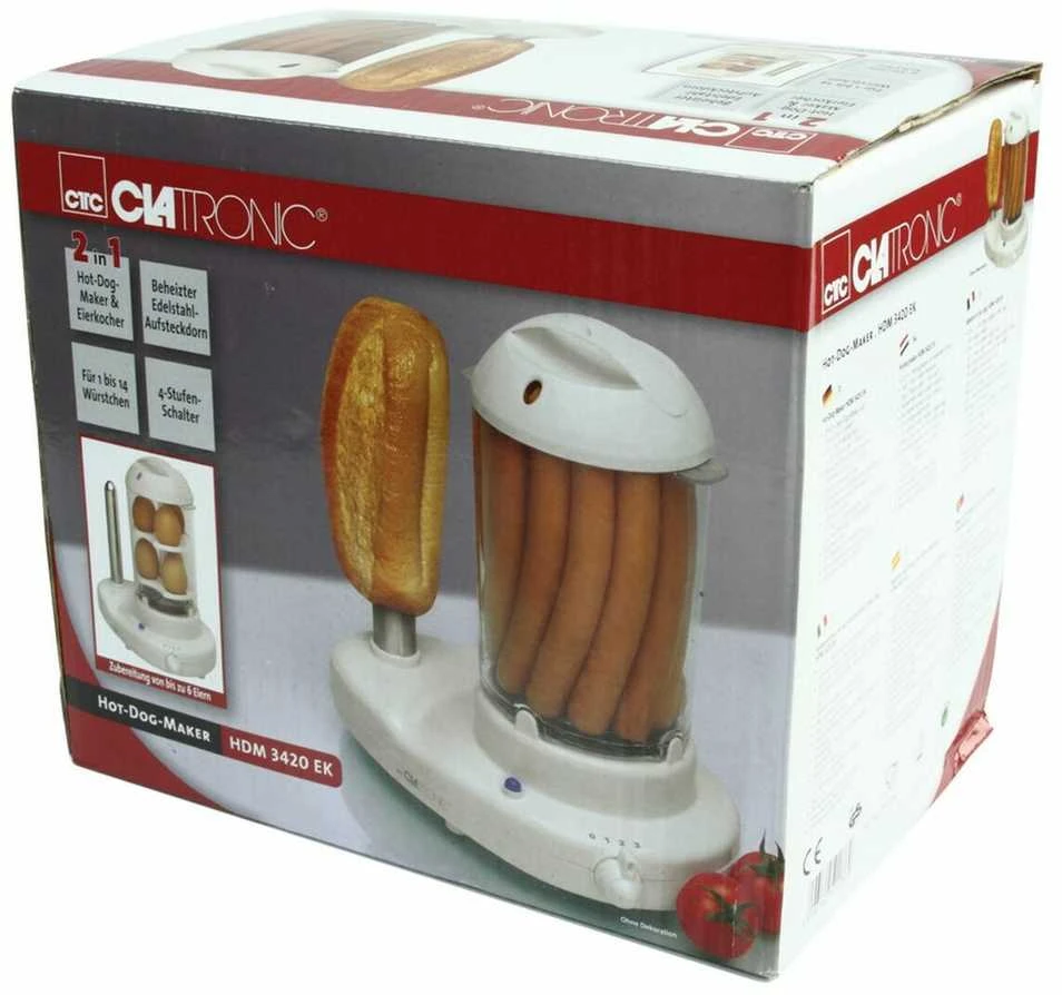 Karštų Dešrelių Garintuvas - Clatronic HDM 3420 EK 350W Nepridegantis Baltas