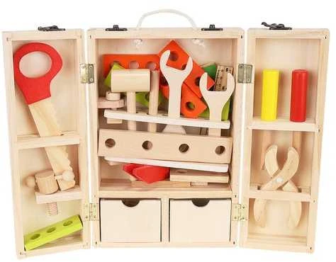Dėžutė + medinis įrankių rinkinys