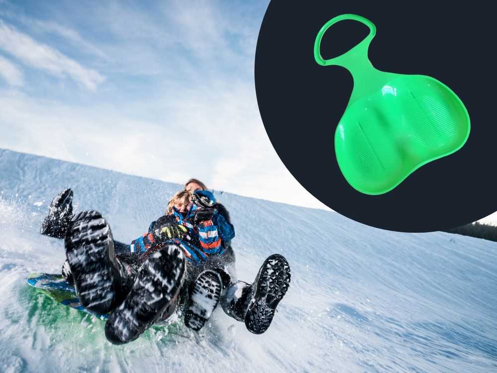 Didelė plastikinė rogė obuolių čiuožykla sniego čiuožykla