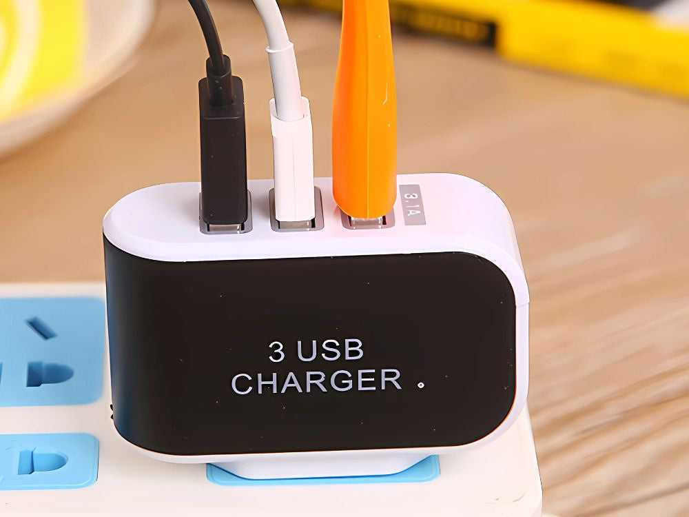 Didelės spartos 5 W 3 x USB greito įkrovimo 3.0 universalus įkroviklis 3.1a