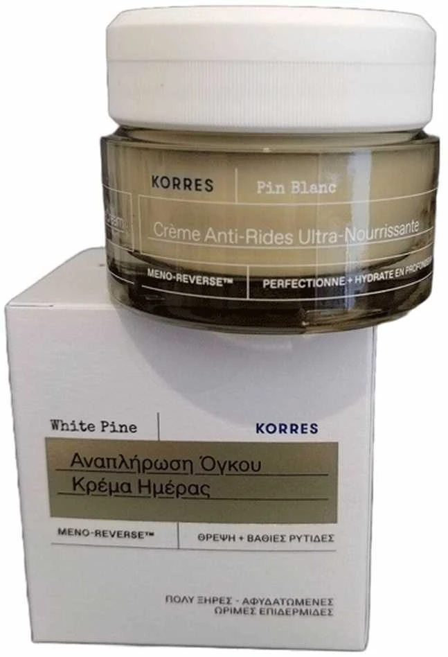 Korres Baltas Pine Ultra-Jauninamasis Deep Wrinkle Kreminis Day Kreminis