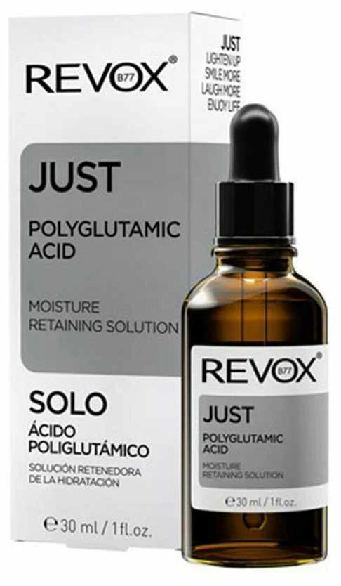 „Revox B77 Just“ poliglutamino rūgšties drėkinamasis serumas veidui ir kaklui, 30 ml