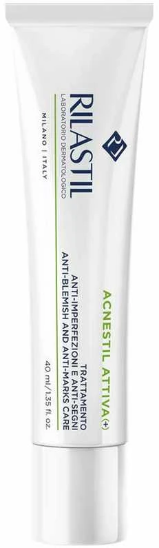 Rilastil Acnestil Attiva + Anti-Imperfection Kreminis veido kremas riebiai ir į aknę linkusiai odai, 40 ml