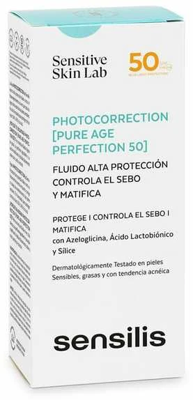 Sensilis PHOTOCORRECTION [PURE AGE PERFECTION 50] fluido alta protección controla el sebo y matifica 40 ml