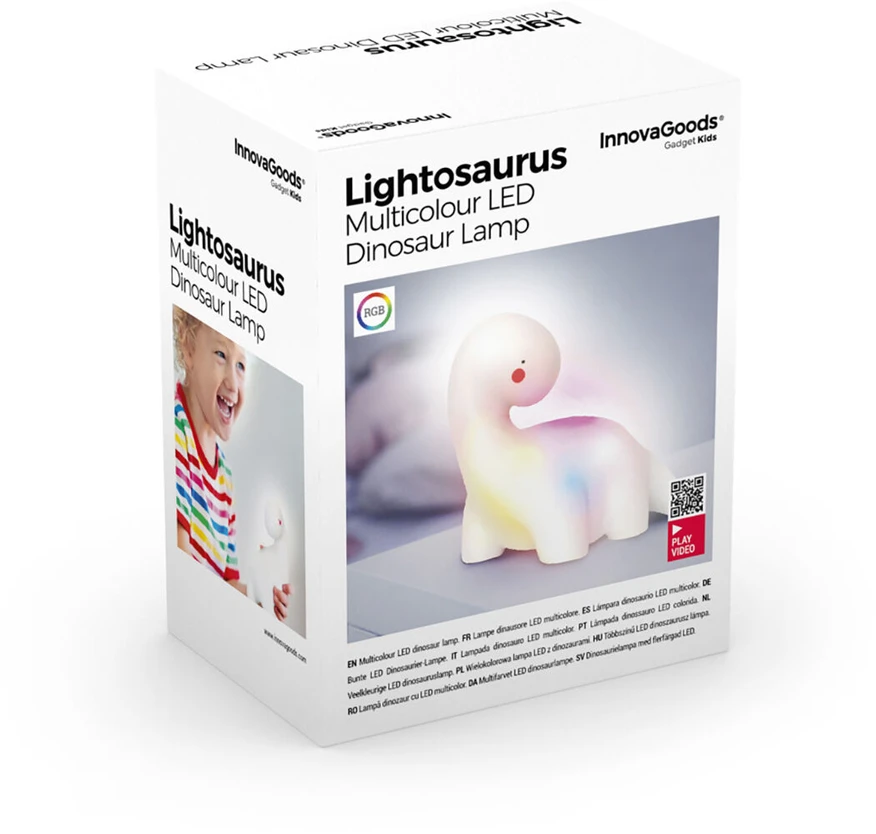 Dinozauro LED daugiaspalvė lempa Lightosaurus InnovaGoods